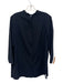 Akris Size 10 Navy Blue 3/4 Sleeve Buttons no Collar Top Navy Blue / 10
