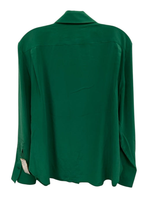 Equipment Size XL Green Silk Long Sleeve Buttons Collar Top Green / XL