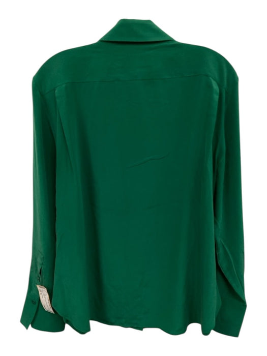 Equipment Size XL Green Silk Long Sleeve Buttons Collar Top Green / XL