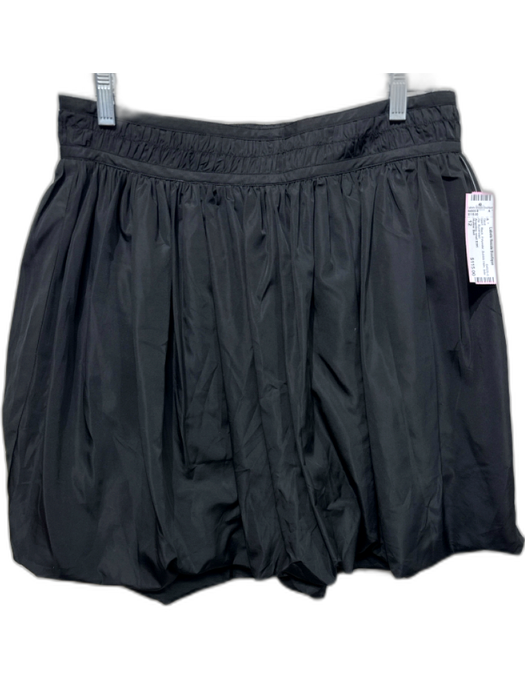 Hunter Bell Size 12 Black Polyester Bubble Hem Side Zip Skirt Black / 12