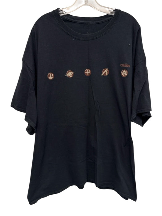 Cactus Jack Size XXL Black Cotton Abstract T shirt Crew Men's Short Sleeve Black / XXL