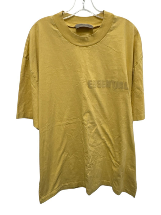 Essentials Size XXL Yellow Cotton Blend logo T Shirt Men's Short Sleeve Yellow / XXL