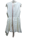 House of CB Size S/M White Cotton Sleeveless Pleated Princess Seams Dress White / S/M
