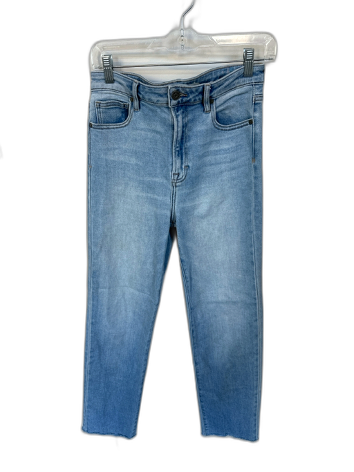 Hidden Size 27 Light Wash Cotton Blend High Waist Straight Leg Raw Hem Jeans Light Wash / 27