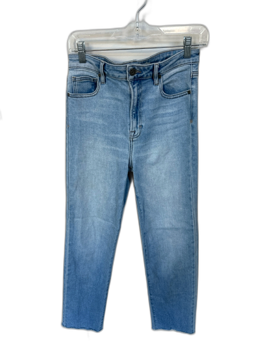 Hidden Size 27 Light Wash Cotton Blend High Waist Straight Leg Raw Hem Jeans Light Wash / 27