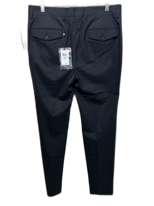 John Varvatos NWT Size Est 32 Black Wool Blend Solid Slim Dress Men's Pants Black / Est 32