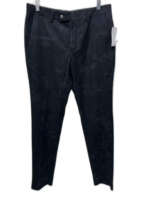 John Varvatos Size 48 Dark Gray Wool Blend Solid Slim Dress Men's Pants Dark Gray / 48