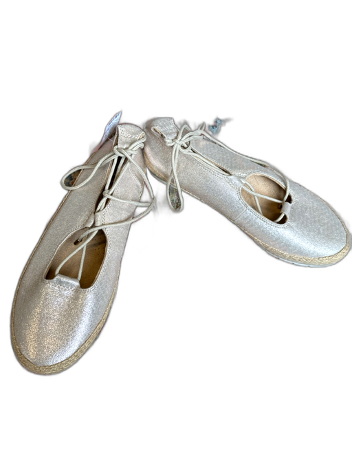 naturalizer Shoe Size 10 Rose Gold & Tan Vegan Leather Metallic Ankle Tie Flats Rose Gold & Tan / 10