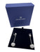 Swarovski Silver & Clear Crystal Pave Balls drop Post Back Earrings Silver & Clear