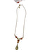 Swarovski Gold, Orange & Yellow Crystal Tear Drop Gold Tone Metal Necklace Gold, Orange & Yellow