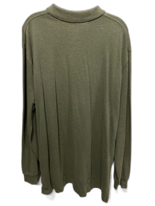Polo Size XL Green Cotton Solid Men's Long Sleeve Shirt Green / XL