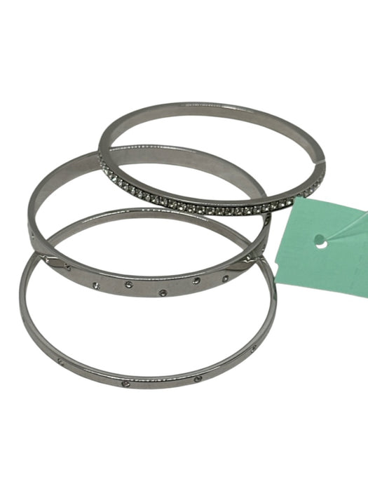 Swarovski Silver Silver Tone Metal Crystal bangles Bracelet Silver