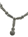 Swarovski Silver & Clear Silver Tone Metal Pave Crystal Link Chain Necklace Silver & Clear