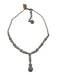 Swarovski Silver & Clear Silver Tone Metal Pave Crystal Link Chain Necklace Silver & Clear