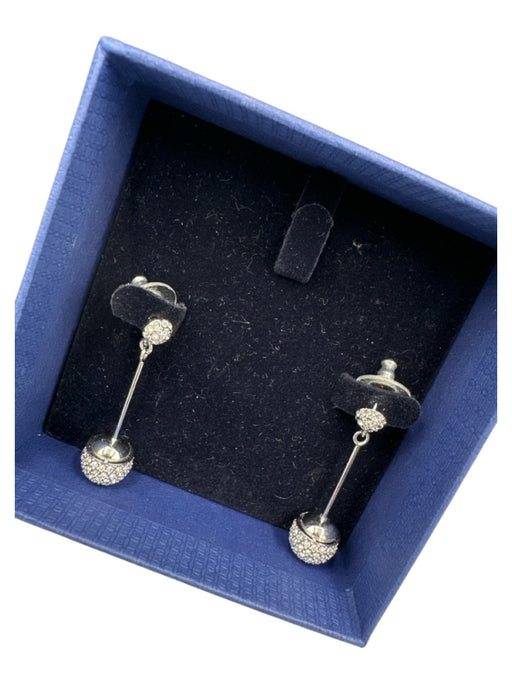 Swarovski Silver Plated Silver Tone drop Crystal Jewelry Silver
