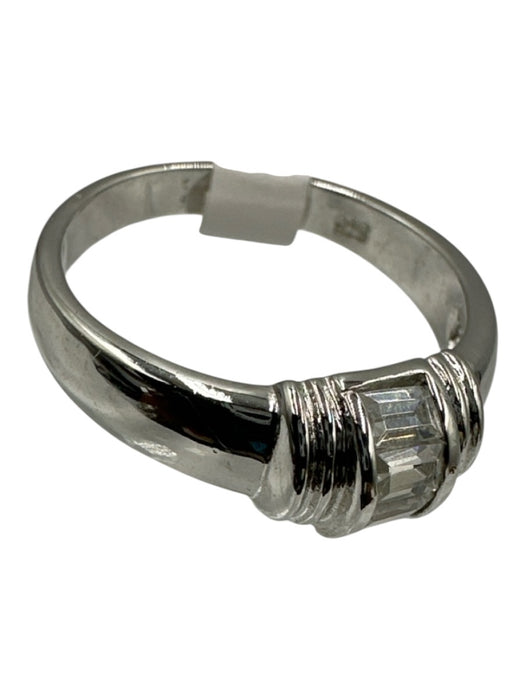 No Brand Silver Sterling Silver Ring Crystal Detail Jewelry Silver