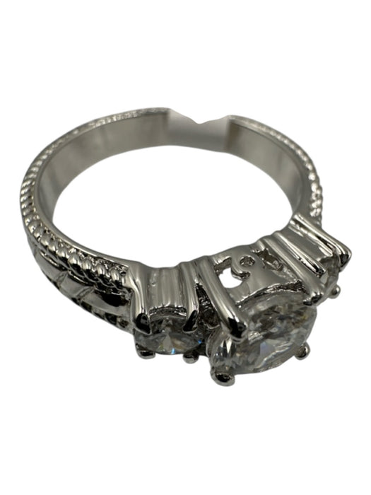 No Brand Silver Sterling Silver Braided Band Crystal Details Jewelry Silver