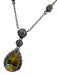 No Brand Silver & Yellow Sterling Silver Yellow Accent Tear Drop Design Jewelry Silver & Yellow