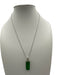 No Brand Silver Tone Small Stone Jade Pendant Necklace Crystal Detail Jewelry Silver Tone