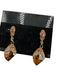 No Brand Brown Gold Tone Drop Crystal Detail Earring Jewelry Brown