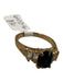 No Brand Gold & Black gOLD tONE Black Stone Crystal Detail Ring Jewelry Gold & Black