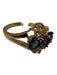 No Brand Gold & Blue Gold Tone Blue stone Crystal Details Ring Jewelry Gold & Blue
