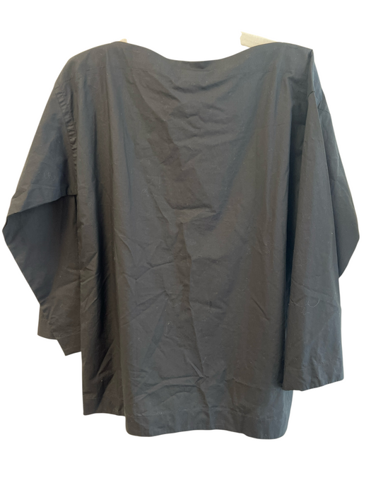 J. Crew Size XS Black 100% Cotton Regenerative Cotton Side Buttons Oversized Top Black / XS
