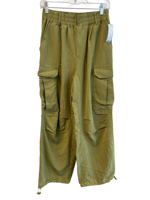 House of Harlow 1960 Size S Green Lyocell Zip Fly Cargo Pockets High Waist Pants Green / S