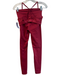 Alo Size S Red Polyester Blend Legging Sports Bra Set Pant Set Red / S