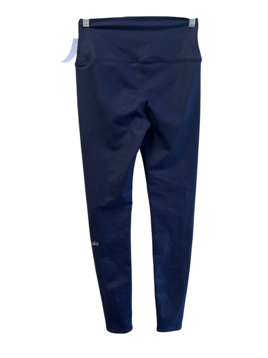 Alo Size S Navy Polyester & Spandex Solid Full length Legging Leggings Navy / S