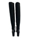 Vince Camuto Shoe Size 8.5 Black Leather & Textile Upper Ribbed back Boots Black / 8.5