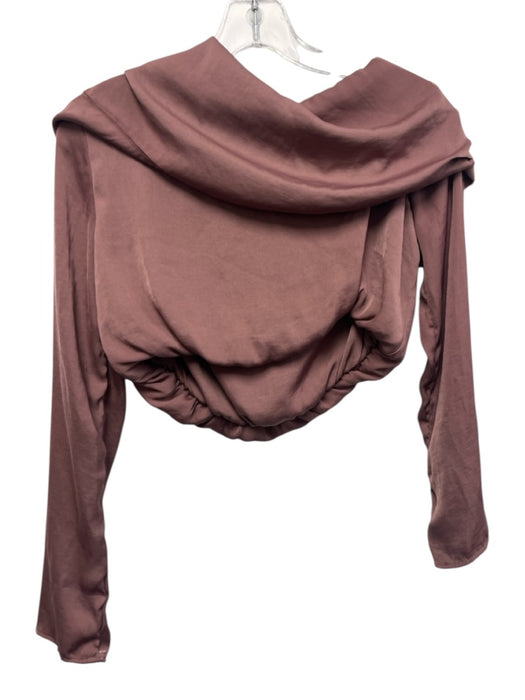 Free People Size 0 Mauve Pink Polyester Foldover Collar Tie Waist Skirt Set Mauve Pink / 0
