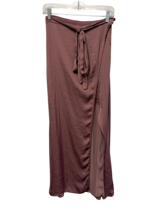 Free People Size 0 Mauve Pink Polyester Foldover Collar Tie Waist Skirt Set Mauve Pink / 0