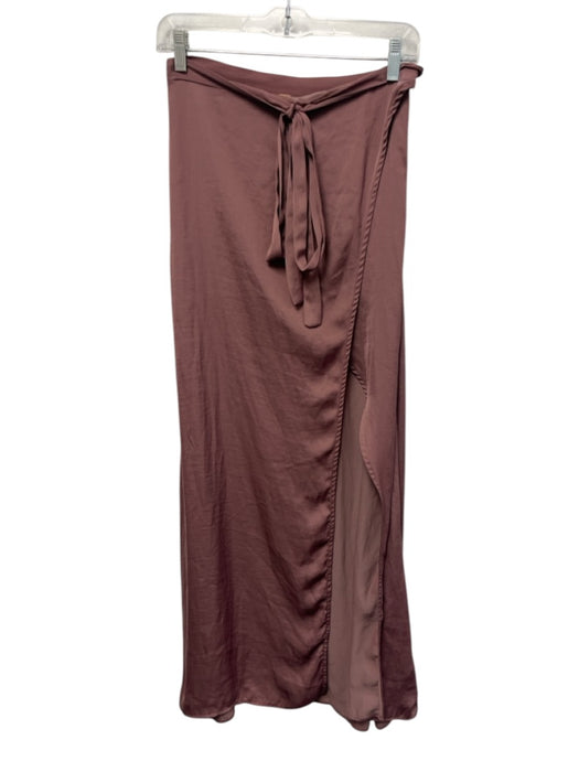 Free People Size 0 Mauve Pink Polyester Foldover Collar Tie Waist Skirt Set Mauve Pink / 0