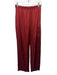Vince Size S Red Viscose Elastic Waistband Satin High Waist Straight Leg Pants Red / S
