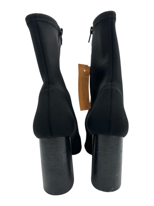 Jeffrey Campbell Shoe Size 8.5 Black textile upper Side Zip Sock Ankle Boots Black / 8.5