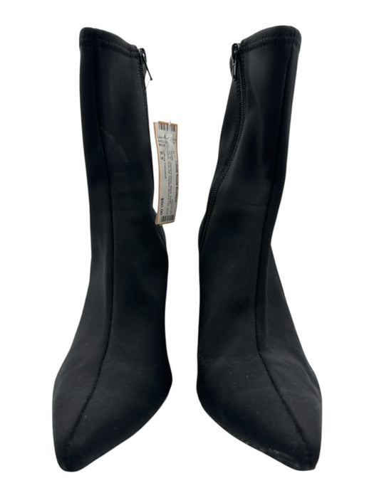 Jeffrey Campbell Shoe Size 8.5 Black textile upper Side Zip Sock Ankle Boots Black / 8.5