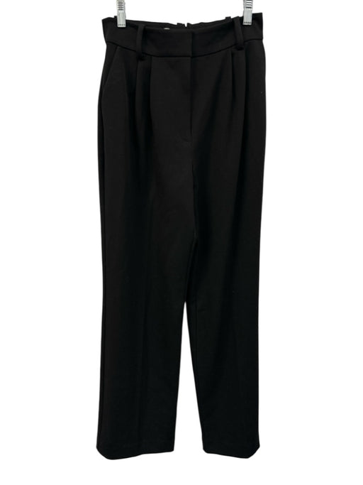 Favorite Daughter Size 4 Black Polyester Blend High Waist Trouser Wide Leg Pants Black / 4