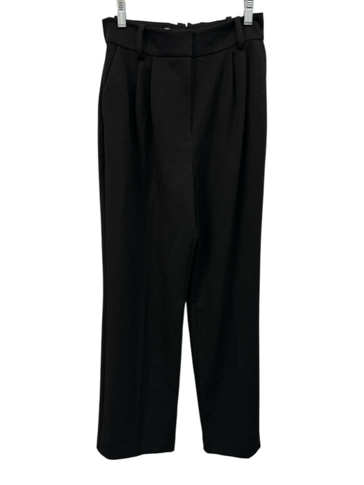Favorite Daughter Size 4 Black Polyester Blend High Waist Trouser Wide Leg Pants Black / 4