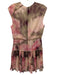 Ted Baker Size 2 Pink, Gray, Purple Polyester Sleeveless Abstract Floral Dress Pink, Gray, Purple / 2