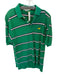Augusta Natl Golf Size L Green & Navy Cotton Masters Logo Striped Golf Polo Green & Navy / L