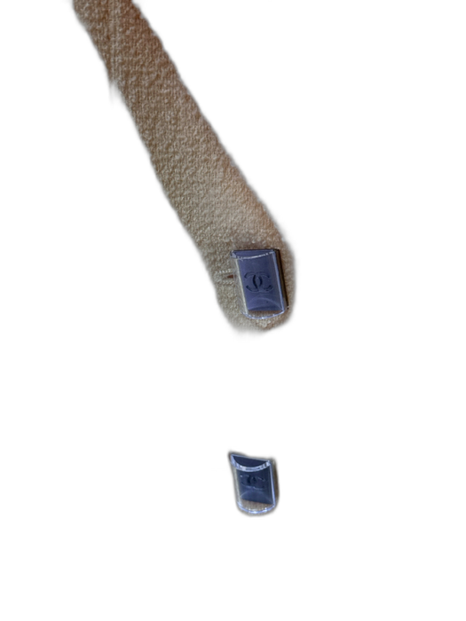 Chanel Size 46/M Butter Yellow Wool Clear Logo Buttons Patch Pocket Jacket Butter Yellow / 46/M