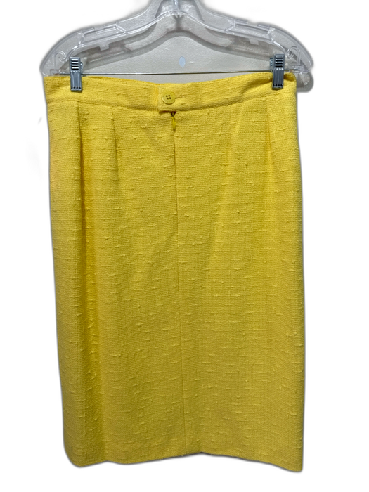 Givenchy Paris Size 44/10 Yellow, Cream & Gold Cotton Boucle Skirt Set Yellow, Cream & Gold / 44/10