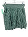 Buru Size L Green & Cream Cotton Embroidered Floral Mini Bubble Hem Skirt Green & Cream / L