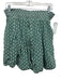 Buru Size L Green & Cream Cotton Embroidered Floral Mini Bubble Hem Skirt Green & Cream / L