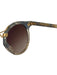 Krewe Blue & Gold Acetate Marbled Gradient Round Sunglasses Blue & Gold