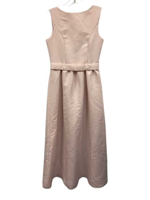 Amsale Size 8 Light Pink Polyester Sleeveless Bow Open Back Princess Seams Gown Light Pink / 8