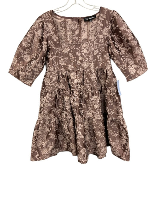 En Saison Size Small Dusty Purple Polyester Half Puff Sleeve Square Neck Dress Dusty Purple / Small