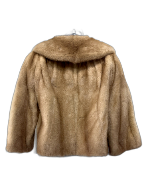 Owens Beige Mink Button Short 3/4 Sleeve Jacket Fur Beige / Est. Small