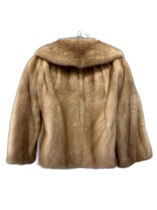 Owens Beige Mink Button Short 3/4 Sleeve Jacket Fur Beige / Est. Small